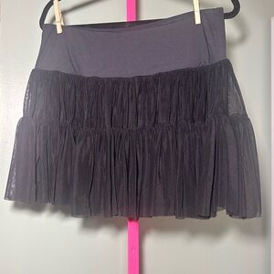 Elegant Black Tiered Skirt